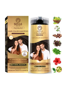 KOKILA Hair Color Shampoo 400ml Natural Black - Image 5