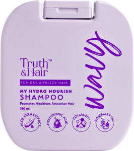 Truth & Hair Hydro Nourish Shampoo for Wavy Hair | Enriched with Rosemary Oil