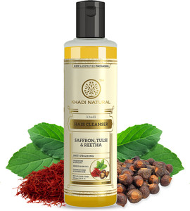 KHADI Natural Saffron Tulsi & Reetha Hair Cleanser Shampoo - Image 6