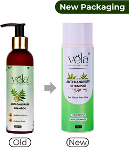 Vela Organic Beauty Care Anti Dandruff Shampoo with Ginger Extract | Sulphate & Paraben Free