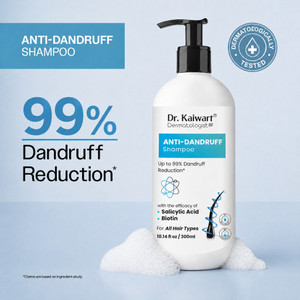 Dr. Kaiwart Anti-Dandruff Shampoo - Upto 100% Dandruff Reduction with Salicylic Acid, Biotin