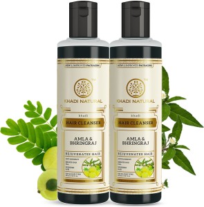 KHADI NATURAL Amla & Bhringraj Hair Cleanser | Hair Growth Promoter(pack of 2)210ml
