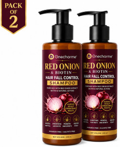 ONE CHARME Red Onion & Biotin Hair Fall Control Shampoo (Pack of 2)