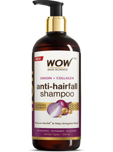 WOW SKIN SCIENCE Onion & Collagen Anti-Hairfall Shampoo | New & Improved Formulation