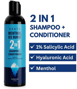 ARATA Menthol Ice Burst 2-in-1 Shampoo + Conditioner | With 1% Salicylic Acid