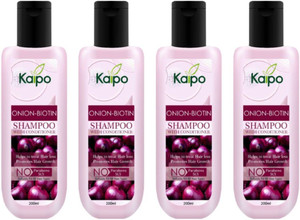 KAIPO Onion Biotin Shampoo with Conditioner for Women & Men (Pack Of 4x200 ml)