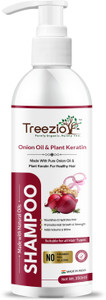 treezio Onion Oil & Plant Keratin Shampoo for Healthy Soft Shiny Strong Hair No Paraben