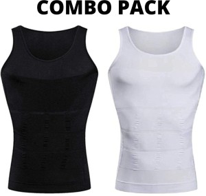 Olsic Premium Compression Tank Top Slimming Body Shaper Vest Tummy Control Undershirt Men Shapewear