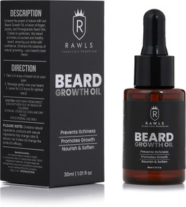 RAWLS Beard Growth Oil | Natural Hair Oil for Thicker & Longer Beard Shave Oil