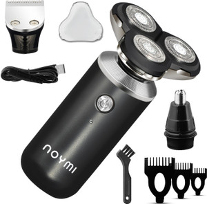 KIMTOK 3D Rechargeable 100% Waterproof IPX7 Electric Shaver Wet & Dry Rotary Shavers for Men Electric Shaving Razors Trimmer, BLACK Shaver For Men Shaver For Men