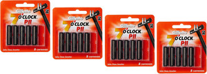 Lot De 25 Cartouches De Lames Gillette 7 O'Clock PII - 5 Paquets De 5, Acier Inoxydable, Neuf, Origine Inde