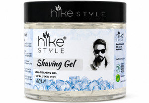 HIKE STYLES Shaving Gel Transparent 500ML , Non Foaming Shaving Gel 500ml (AQUA)