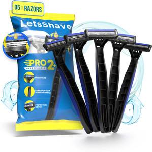 LetsShave Pro 2 Plus Disposable Razor - Open Flow Cartridge Razor, Men