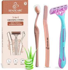 Senzicare Razors Combo (Face Razor + Eyebrow Razor + Body Razor), Women