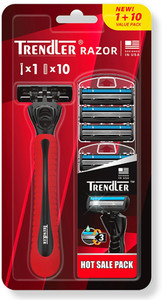 TRENDLER Shaving Razor for men (1 Handle + 10 Cartridges), Men