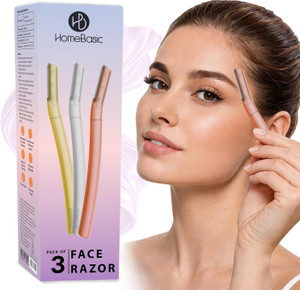 HOMEBASIC Glow Glide Reusable Facial Razor, Rust-Resistant, Travel-Friendly For, Women