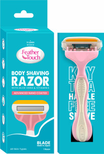 VI-JOHN WOMEN Feather Touch Advanced Nano Coated Body Shaving Hair Removal Razor with AloeVera, Women