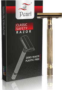 Pearl Shaving P S Double Edge Safety Razor (CLOSE COMB ANTIQUE BRASS), Men