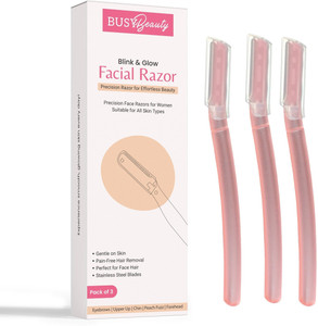 Busy Beauty Everyday Face Razor Painless Hair Remover for Brows, Upper Lips, Chin, Forehead, Women
