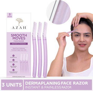 AZAH Reusable Dermaplaning Face Razor For Facial Hair | Eyebrows,Upper Lip, Women