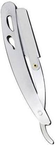 shri kanth art Stainless Steel Straight Edge Barber Razor. Antique Silver Folding Stainless Steel Straight Razor, Men & Women