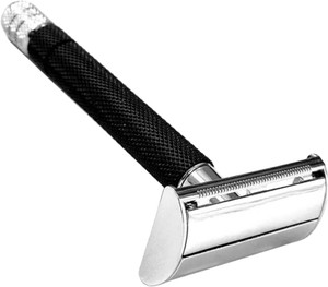 UBRONIK Premium Long Handle Razor with Butterfly Open & Double Edge Blade for Shaves, Men