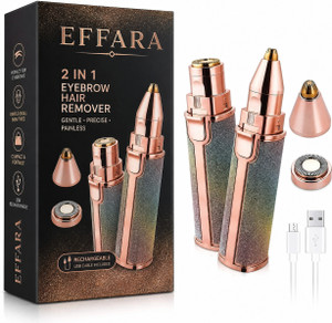 Effara 2 in 1 USB Flawless Rainbow Epilator For Women, Facial Hair Removal razor, Men & Women