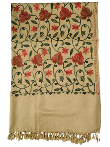 Kashmiri Wool Embroidered Women Shawl