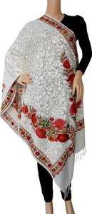 Hautemoda Pashmina, Wool Embroidered Women Shawl