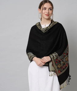 INFIUS CEREBRO Wool Embroidered Women Shawl