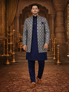 Ethzy Self Design Sherwani