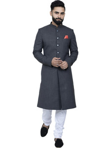 ALJAAMI Sherwani achkan Solid Sherwani