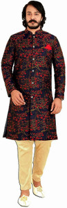 Brand Boy Self Design Sherwani