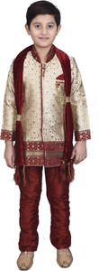 JOLEY POLEY Boys Festive & Party Sherwani Woven Sherwani