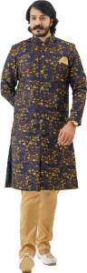 Brand Boy Floral Print Sherwani