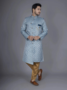 Brand Boy Floral Print Sherwani