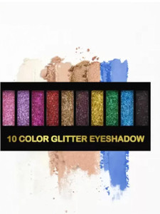 feelhigh 10 color glitter eyeshadow ,highly sparkle , waterproof glitter eyeshadow