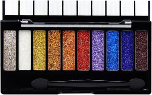 BLUST&FAMME 10 color glitter eyeshadow highly pigmented