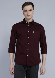 U.S. Polo Assn. Men Solid Casual Brown Shirt - Image 6