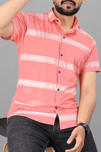 COMBRAIDED Men Striped Casual Multicolor Shirt