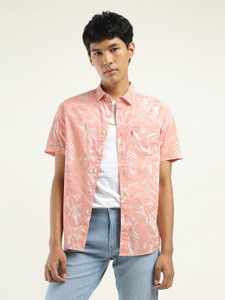 LEVI'S Men Printed Casual Pink Shirt
