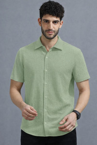 METRONAUT Men Solid Casual Light Green Shirt