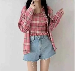 KIRMANI Girls Self Design Casual Pink Shirt