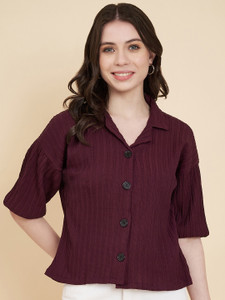 Sofisty Casual Solid Women Purple Top