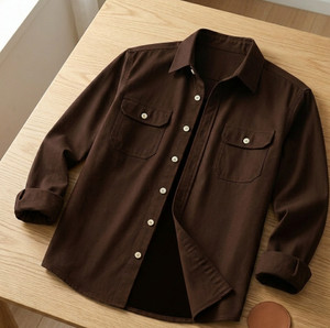VG BROTHER Men Striped Casual Brown Shirt - Image 3