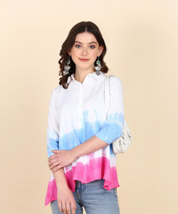 maaesa Women Dyed/Ombre Casual Multicolor Shirt