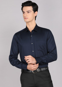 ARROW Men Solid Formal Blue Shirt