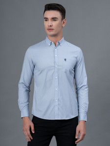 RED TAPE Men Solid Casual Blue Shirt