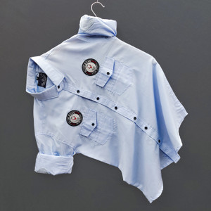 Blue dove Men Self Design Casual Light Blue Shirt