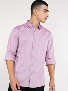 PROVOGUE Men Solid Casual Maroon Shirt